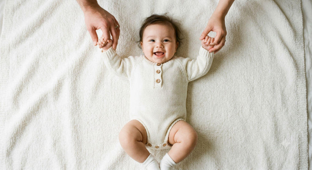 Newborn holding a hands of an adult.